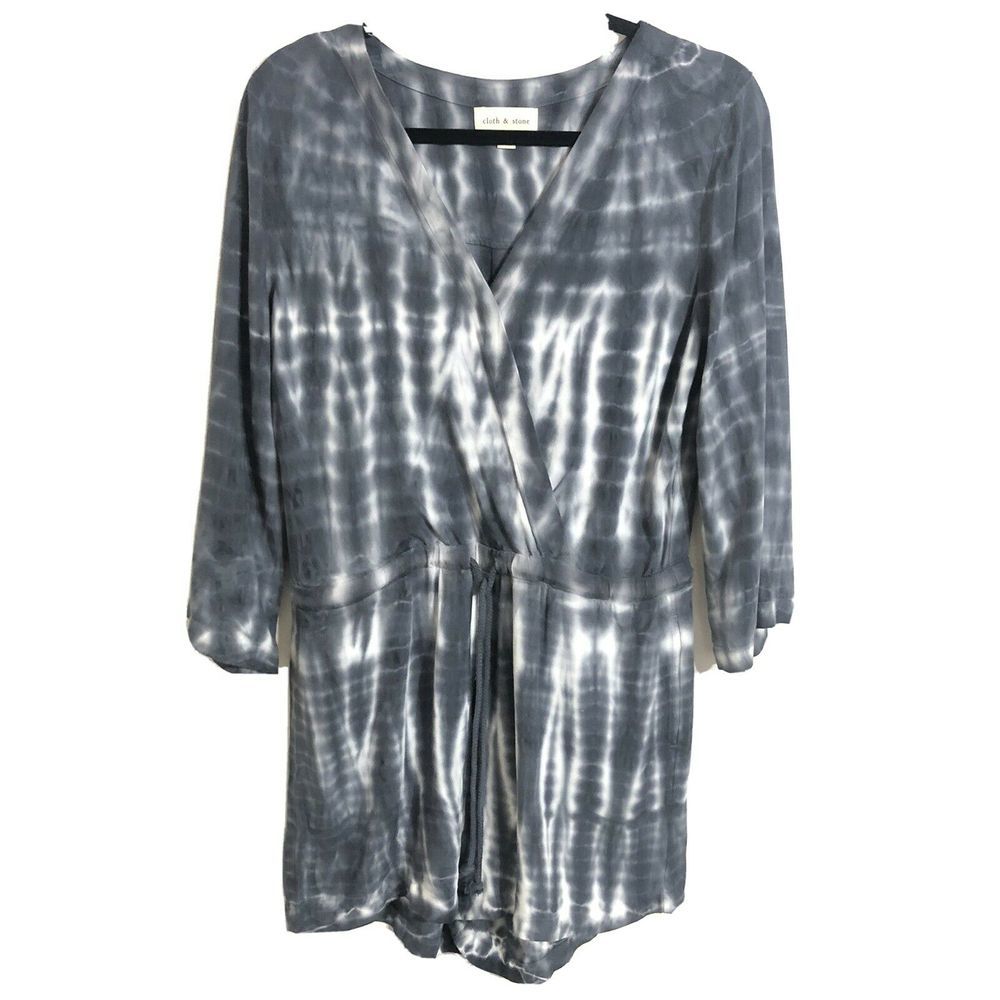 Cloth & Stone Anthropologie Tie Dye Romper Pocket
